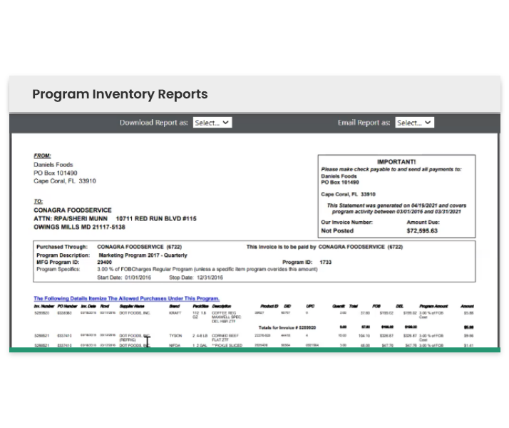 Program Inventory Reports